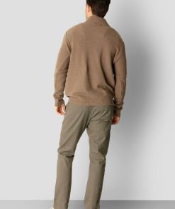 Strik Clean Cut Copenhagen | Lauritz 1/2 Zip Knitted Jumper - Morkebrun Melange