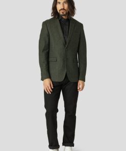 Blazere Clean Cut Copenhagen | Santos 2-Button Wool Blazer - Army Mix