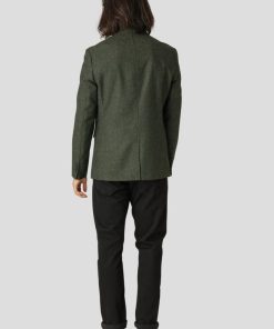 Blazere Clean Cut Copenhagen | Santos 2-Button Wool Blazer - Army Mix