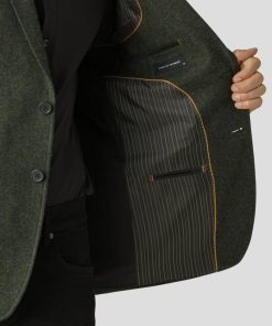 Blazere Clean Cut Copenhagen | Santos 2-Button Wool Blazer - Army Mix