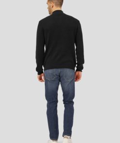 Strik Clean Cut Copenhagen | Mario Half Zip Knit - Sort