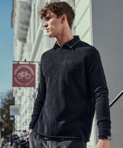 Strik Clean Cut Copenhagen | Budapest Boucle Knitted Jumper - Sort