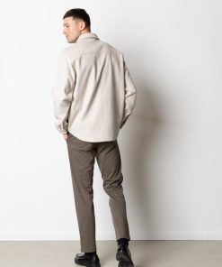 Overskjorter Clean Cut Copenhagen | Dean Flannel Bonded Overshirt - Soft Sand Melange