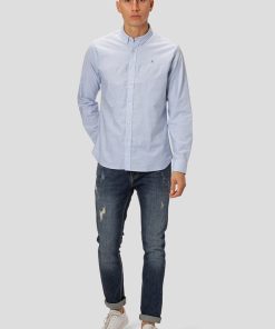 Skjorter Clean Cut Copenhagen | Oxford Striped Stretch Shirt - Lysebla