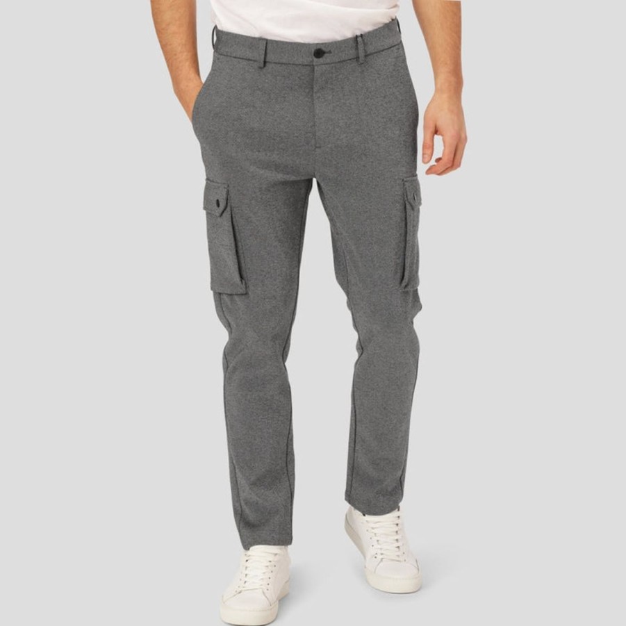 Bukser Clean Cut Copenhagen | Milano Jersey Cargo Pants - Dark Grey Mix