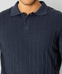 Strik Clean Cut Copenhagen | Otis Xo Knitted Polo - Navy Melange