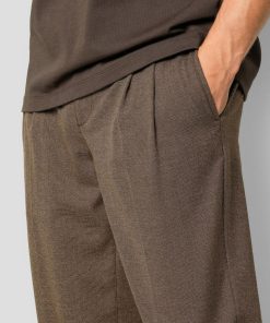 Bukser Clean Cut Copenhagen | Lyon Xo Luca Pleat Pants - Mork Kamel