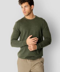 Strik Clean Cut Copenhagen | Merino Wool Knitted Jumper - Army Melange