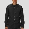 Skjorter & Overskjorter Clean Cut Copenhagen | Oxford Mandarin Collar Stretch Shirt - Sort