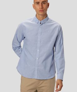 Skjorter Clean Cut Copenhagen | Oxford Stretch Shirt - Lysebla