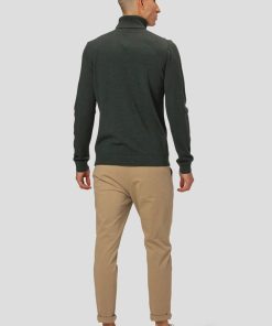 Strik Clean Cut Copenhagen | Merino Wool Knitted Rollneck - Bottle Gron