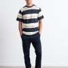 T-Shirts Clean Cut Copenhagen | Bradley Cotton T-Shirt - Dark Navy Stripes