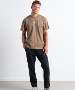 T-Shirts Clean Cut Copenhagen | Cohen Logo Cotton T-Shirt - Dark Khaki