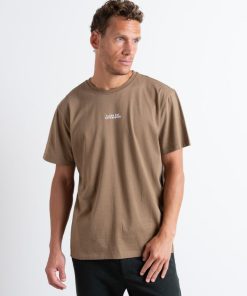 T-Shirts Clean Cut Copenhagen | Cohen Logo Cotton T-Shirt - Dark Khaki