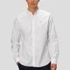 Skjorter & Overskjorter Clean Cut Copenhagen | Oxford Mandarin Collar Stretch Shirt - Hvid