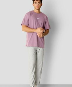 T-Shirts Clean Cut Copenhagen | Cohen Logo Cotton T-Shirt - Dusty Purple