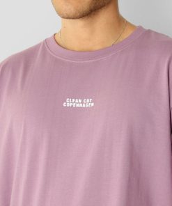 T-Shirts Clean Cut Copenhagen | Cohen Logo Cotton T-Shirt - Dusty Purple