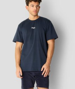 T-Shirts Clean Cut Copenhagen | Cohen Logo Cotton T-Shirt - Navy