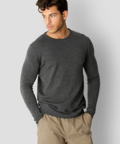 Strik Clean Cut Copenhagen | Merino Wool Knitted Jumper - Morkegra Melange