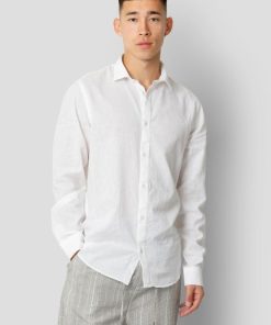 Skjorter Clean Cut Copenhagen | Jamie Cotton/Linen Shirt - Hvid