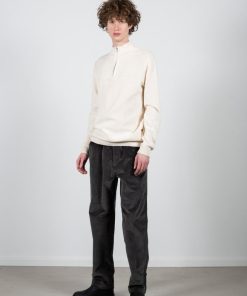 Strik Clean Cut Copenhagen | Lauritz 1/2 Zip Knitted Jumper - Ecru Melange