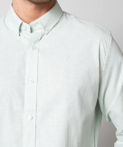 Skjorter & Overskjorter Clean Cut Copenhagen | Oxford Stretch Shirt - Minty Green Melange