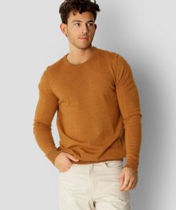 Strik Clean Cut Copenhagen | Merino Wool Knitted Jumper - Bronze Melange