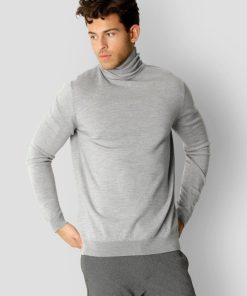 Strik Clean Cut Copenhagen | Merino Wool Knitted Rollneck - Lysegra Mel