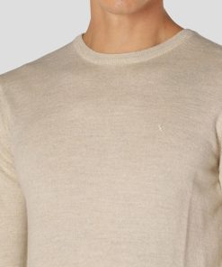 Strik Clean Cut Copenhagen | Merino Wool Knitted Jumper - Ecru Melange