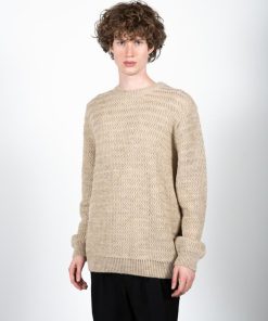 Strik Clean Cut Copenhagen | Aksel Knit Crew Neck - Ecru Melange