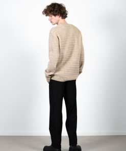 Strik Clean Cut Copenhagen | Aksel Knit Crew Neck - Ecru Melange