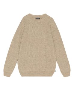 Strik Clean Cut Copenhagen | Aksel Knit Crew Neck - Ecru Melange