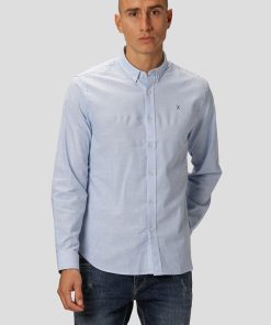 Skjorter & Overskjorter Clean Cut Copenhagen | Oxford Striped Stretch Shirt - Lysebla