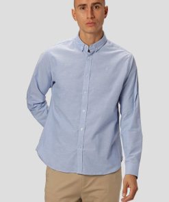 Skjorter & Overskjorter Clean Cut Copenhagen | Oxford Stretch Shirt - Lysebla