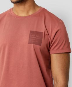 T-Shirts Clean Cut Copenhagen | Jake Organic Cotton T-Shirt - Rusty Red