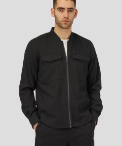 Skjorter & Overskjorter Clean Cut Copenhagen | Copenhagen Jeff Zip Overshirt - Sort