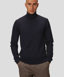 Strik Clean Cut Copenhagen | Merino Wool Knitted Rollneck - Navy