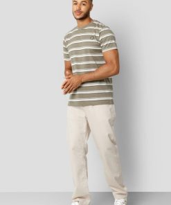 T-Shirts Clean Cut Copenhagen | Grant Striped T-Shirt - Dusty Green Stripes