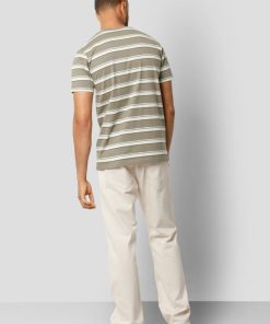 T-Shirts Clean Cut Copenhagen | Grant Striped T-Shirt - Dusty Green Stripes