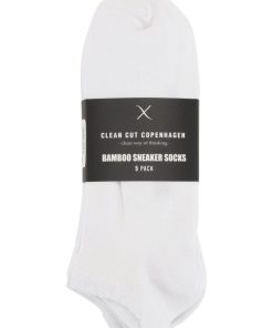 Tilbehor Clean Cut Copenhagen | Bambus Sneaker Sokker 5-Pak - Hvid