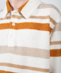 Strik Clean Cut Copenhagen | Max Striped Polo - Ecru Strib