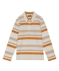 Strik Clean Cut Copenhagen | Max Striped Polo - Ecru Strib