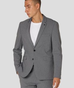 Blazere Clean Cut Copenhagen | Milano Jersey Stretch Blazer - Morkegra Mix