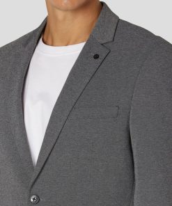 Blazere Clean Cut Copenhagen | Milano Jersey Stretch Blazer - Morkegra Mix