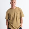 T-Shirts Clean Cut Copenhagen | Calton Cotton T-Shirt - Dark Khaki