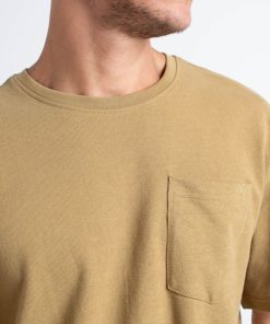 T-Shirts Clean Cut Copenhagen | Calton Cotton T-Shirt - Dark Khaki