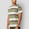 T-Shirts Clean Cut Copenhagen | Bradley Cotton T-Shirt - Dusty Green/Ecru