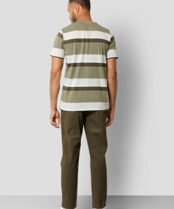 T-Shirts Clean Cut Copenhagen | Bradley Cotton T-Shirt - Dusty Green/Ecru