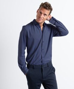 Skjorter Clean Cut Copenhagen | Valencia Stretch Shirt - Mork Navy