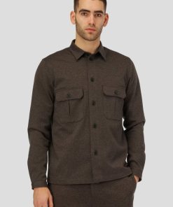 Skjorter & Overskjorter Clean Cut Copenhagen | Milano Pocket Overshirt - Brun Melange